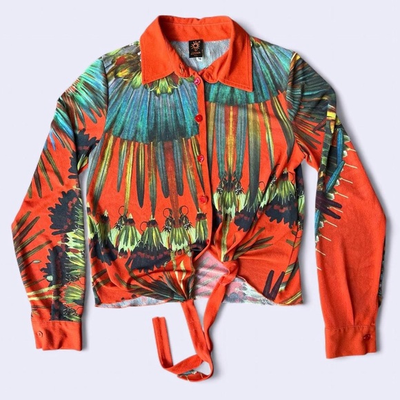 Jean Paul Gaultier vintage 1990s Soleil collection blouse.